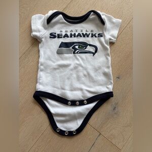 NFL Seattle Seahawks White and Navy Infant Bodysuit